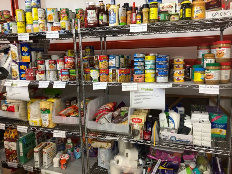 A photo of non perishable food at the food bank